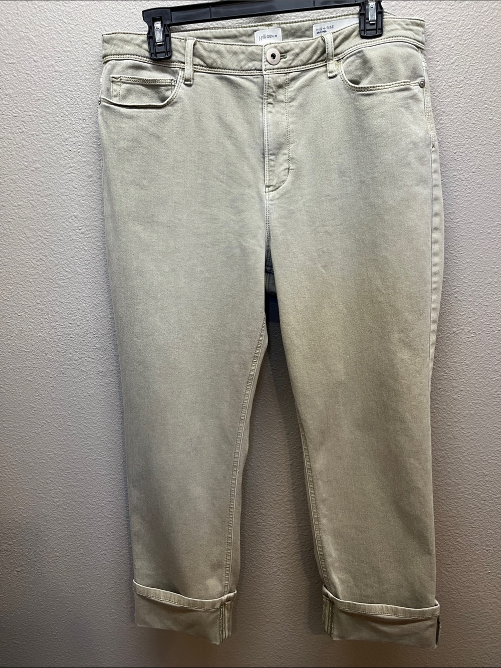 J Jill denim cuffed crop jeans size 12